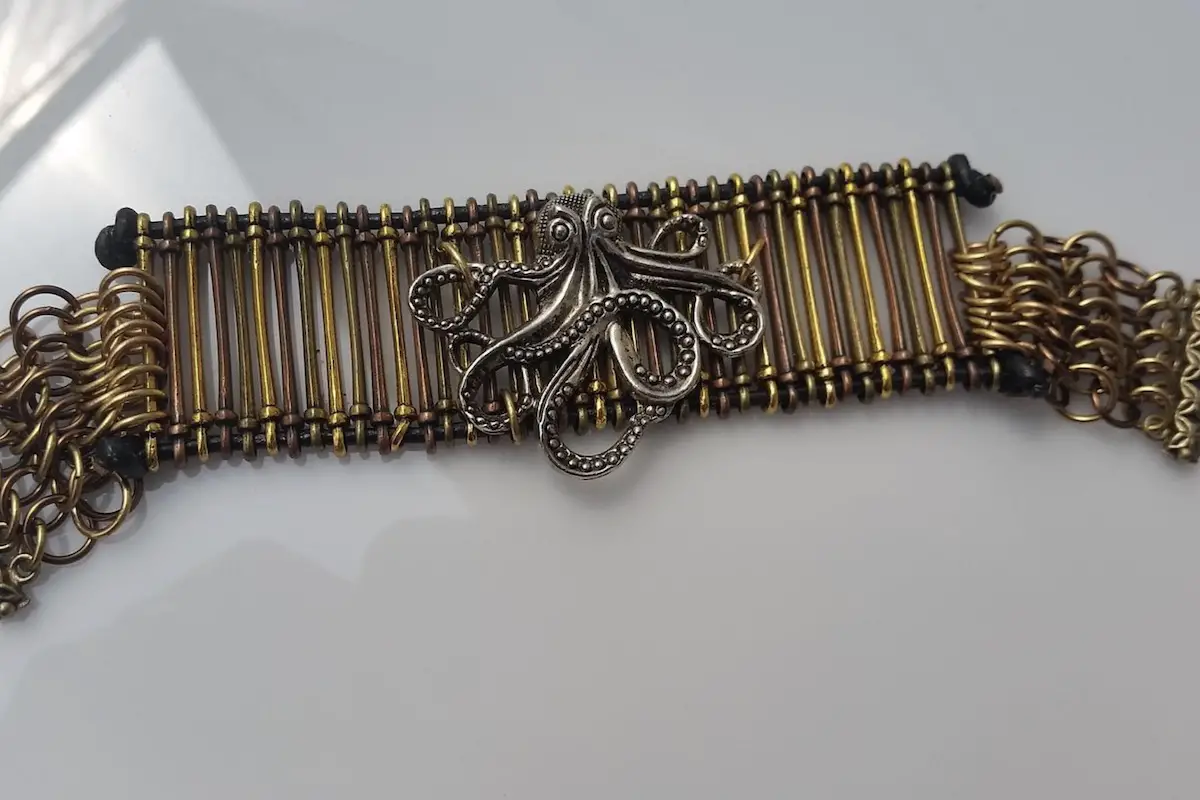 steampunk cthulu bracelet